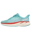 Hoka Women's Clifton 8 Running Shoes - Wide Width In Aquarelle/eggshell Blue