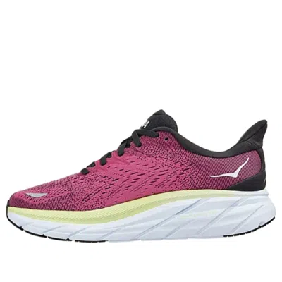 Hoka (wmns)  One One Clifton 8 'ibis Rose Pink Green' In Burgundy