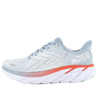 Hoka (wmns)  One One Clifton 8 Wide 'light Blue' In Animal Print