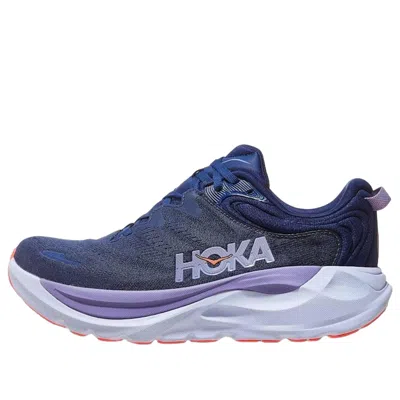 Hoka (wmns)  One One Gaviota 6 'midnight Blue Varsity Navy' In Animal Print