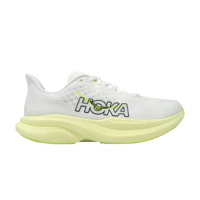 Pre-owned Hoka Wmns Mach 6 'white Neon Citrus' | Women's Size 6.5