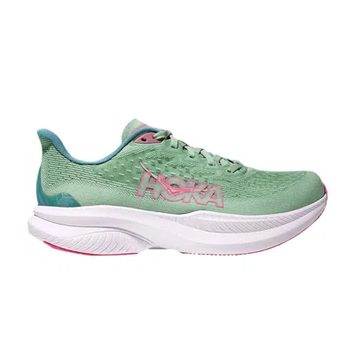 Pre-owned Hoka Wmns Mach 6 Wide 'jadeite Alpine Blue' | Green | Women's Size 6.5