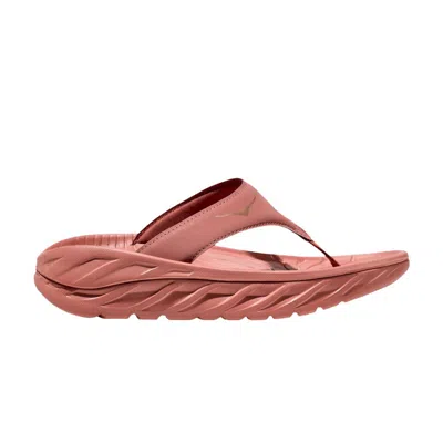 Pre-owned Hoka Wmns Ora Recovery Flip Slide 'earthenware' In Pink
