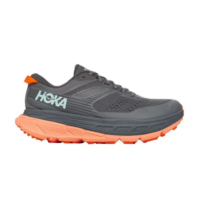 Pre-owned Hoka Wmns Stinson 6 'castlerock Cantaloupe' | Grey | Women's Size 7 In Gray