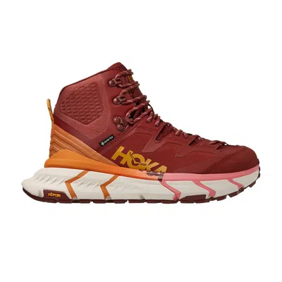 Pre-owned Hoka Wmns Tennine Hike Gtx 'cherry Mahogany Strawberry Ice' In Brown
