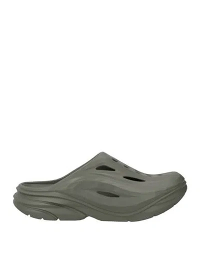 Hoka Woman Mules & Clogs Military Green Size 11 Textile Fibers In Green