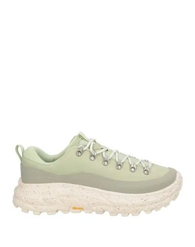 Hoka Woman Sneakers Light Green Size 4 Leather, Synthetic Material In Multi