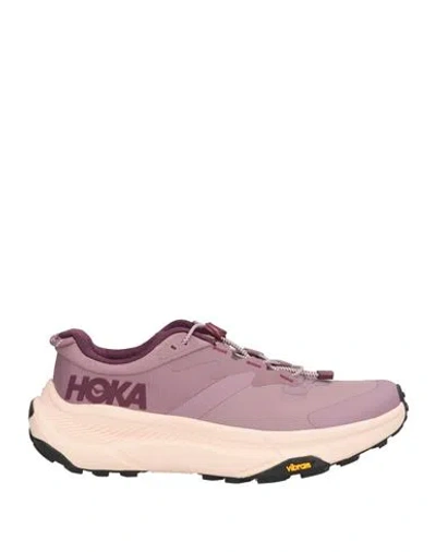 Hoka Woman Sneakers Mauve Size 8 Textile Fibers, Synthetisches Material In Purple