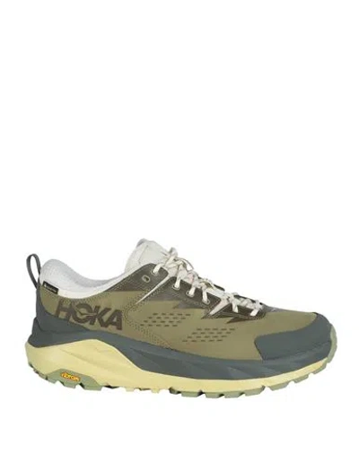 Hoka Woman Sneakers Military Green Size 5 Leather, Rubber