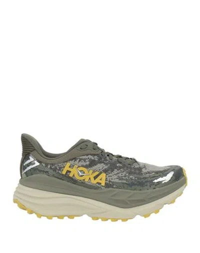 Hoka Woman Sneakers Military Green Size 7.5 Textile Fibers In Multi