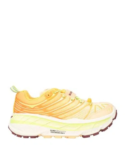 Hoka Woman Sneakers Orange Size 5 Textile Fibers, Synthetic Material