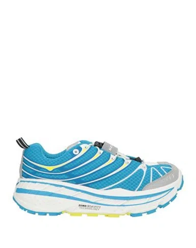 Hoka Woman Sneakers Turquoise Size 9.5 Textile Fibers, Synthetic Material In Blue