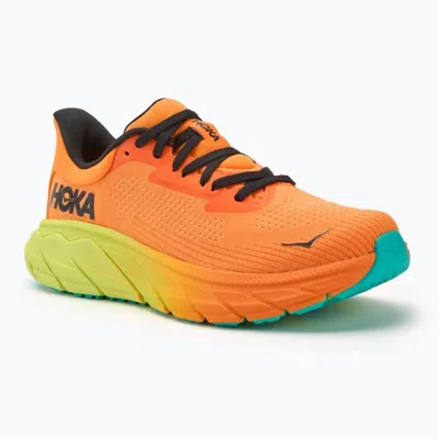 Hoka Women's Arahi 7 Running Shoes In Electric Tangerine/black In Multi