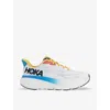 Hoka Clifton 9 Running Shoe In Blanc De Blanc/swim Day