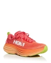 Hoka Women's Bondi 8 Lace Up Sneakers In Coral/papaya