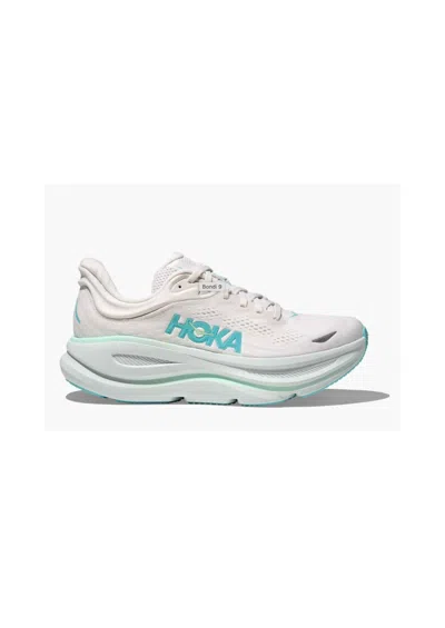 Hoka Women's Bondi 9 Running Shoes In Frost / Cielo Blue In Multi