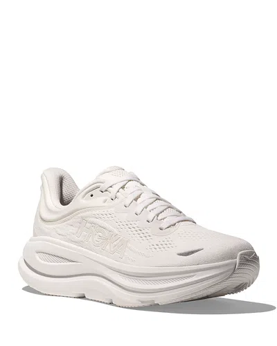 HOKA WOMEN'S BONDI 9 RUNNING SNEAKERS IN WHITE