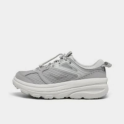 Hoka Women's Bondi B3ls Athletic Lifestyle Shoes In Cosmic Grey/white