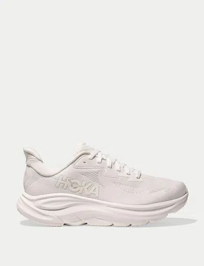 Hoka Streamlined White Sneakers With Cushioned Sole