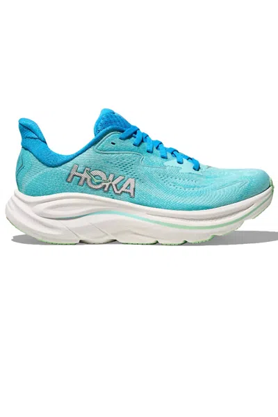 Hoka Women's Clifton 10 Running Shoe In Skyward Blue / Cielo Blue In Multi