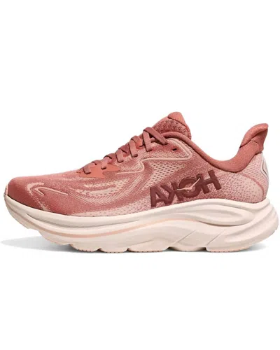 Hoka Women's Clifton 10 Running Shoes In Blush Rose Latte In Multi