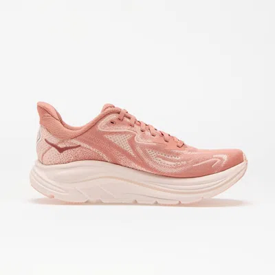 Hoka Women's Clifton 10 Running Shoes In Blush/rose Latte In Black