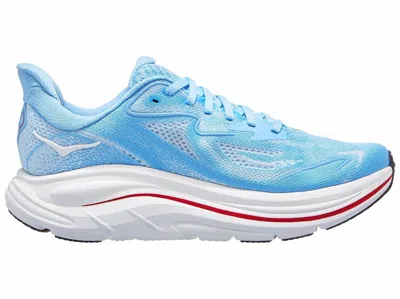 Hoka Women's Clifton 10 Running Shoes In Soaring Blue / Frost