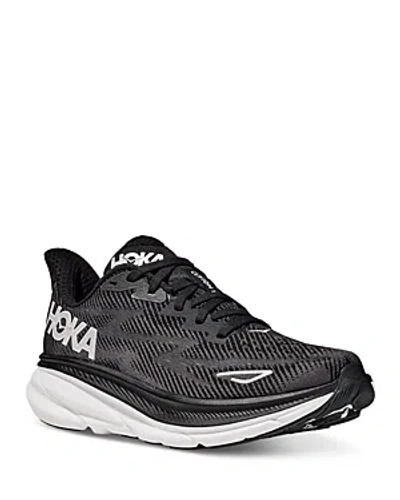 HOKA WOMEN'S CLIFTON 9 RUNNING SNEAKERS IN BLACK