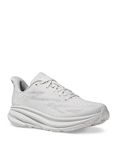 HOKA WOMEN'S CLIFTON 9 RUNNING SNEAKERS IN WHITE