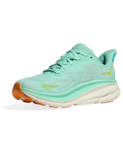 Hoka Women's Clifton 9 Shoes In Seafoam/aqua Breeze In Multi
