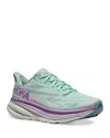Hoka Women's Clifton 9 Wide Running Sneakers In Sunlit Ocean/lilac Mist