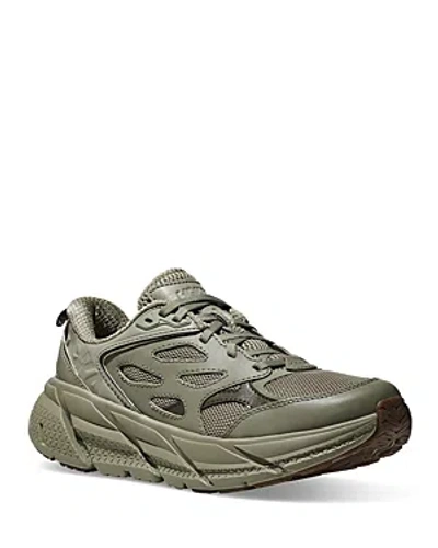 Hoka Women's Clifton L Lace Up Sneakers In Dune/fennel