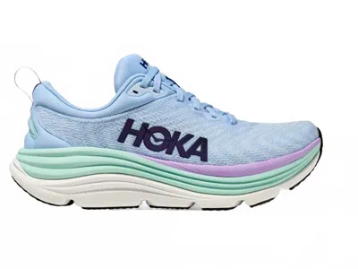 Hoka Women's Gaviota 5 Running Shoes In Airy Blue/sunlit Ocean In Multi