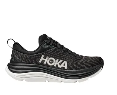 Hoka Women's Gaviota 5 Wide Sneakers In Black White
