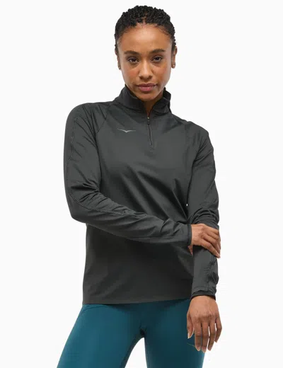 Hoka Women's Glidetech Quarter Zip In Black