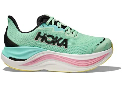 Pre-owned Hoka Women's  One One Skyward X Sneakers In Mint Fluorite/blue Spark In Multi