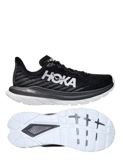 Hoka Womens  Mach 5 Running Shoes In Black/castlerock