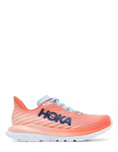 Hoka Women's Mach 5 Running Shoes - B/medium Width In Camellia / Peach Parfait In Orange