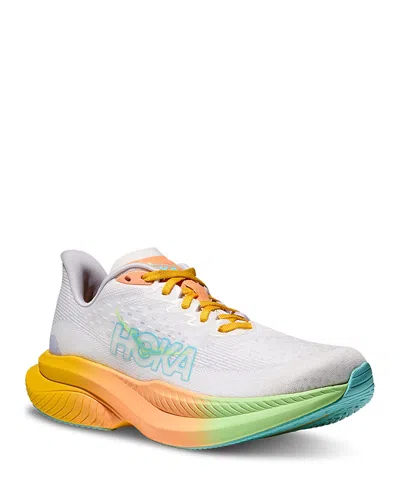 HOKA WOMEN'S MACH 6 LOW TOP SNEAKERS IN FROST
