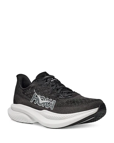 HOKA WOMEN'S MACH 6 LOW TOP SNEAKERS IN BLACK