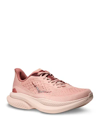 Hoka Women's Mach 6 Low Top Sneakers In Rose Latte In Pink