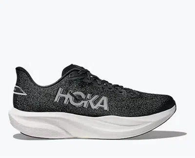 Hoka Women's Mach 7 Running Shoes In Black White