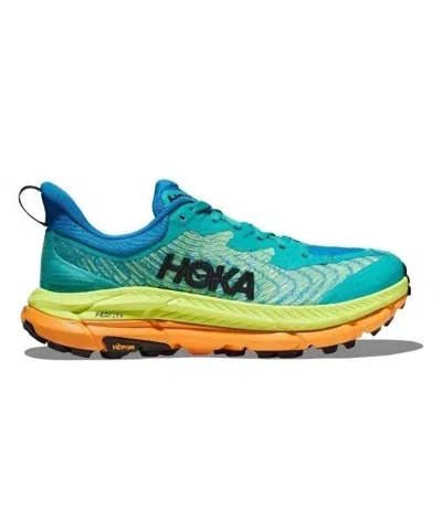 Hoka Women's Mafate Speed 4 Trail Running Shoes In Ceramic/diva Blue In Multi