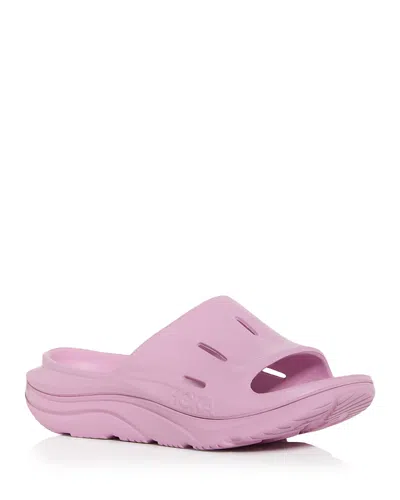 Hoka Women's Ora Recovery 3 Slide Sandals In Pink Twilight