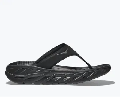 Hoka Women's Ora Recovery Flip-flop Sandal In Black/gray In Multi