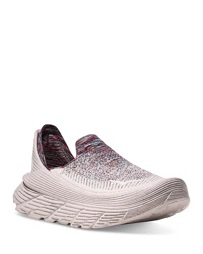 Hoka Women's Restore Flats In Alabaster/red Cabbag