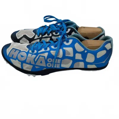 Hoka Women's Rocket Ld Track Running Shoes In White/cyan In Multi