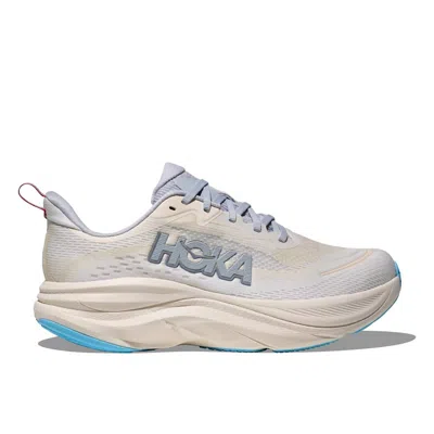 Hoka Women's Skyflow Running Shoes In Alabaster/mineral Blue In Animal Print