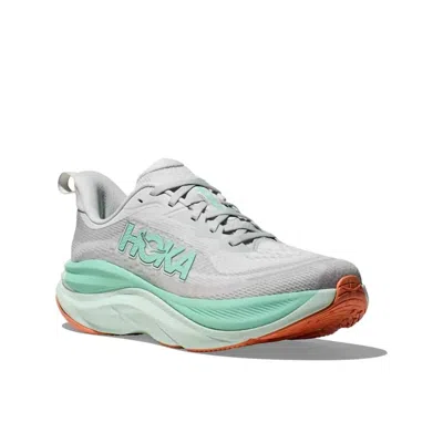 Hoka Women's Skyflow Running Shoes In Cosmic Grey / Seafoam In Multi