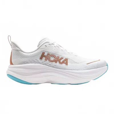 Hoka Women's Skyflow Running Shoes In Frost/rose Gold In Multi